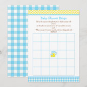 Sunshine & Lemonade Blauw & Geel Bingo Kaart (Voorkant / Achterkant)