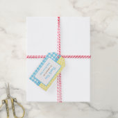 Sunshine & Lemonade Blauw & Geel Cadeau Label Cadeaulabel (Met Touw)