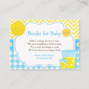 Sunshine & Lemonade Blue & Yellow Boeken voor Baby Informatiekaartje