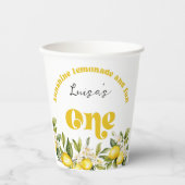 Sunshine Lemonade citroen 1e verjaardagsfeestje Papieren Bekers (Voorkant)