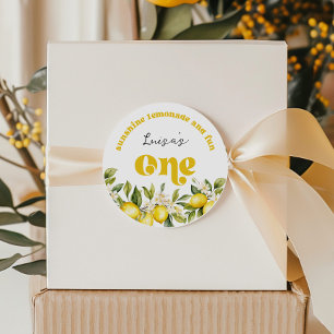 Sunshine Lemonade citroen 1e verjaardagsfeestje Ronde Sticker