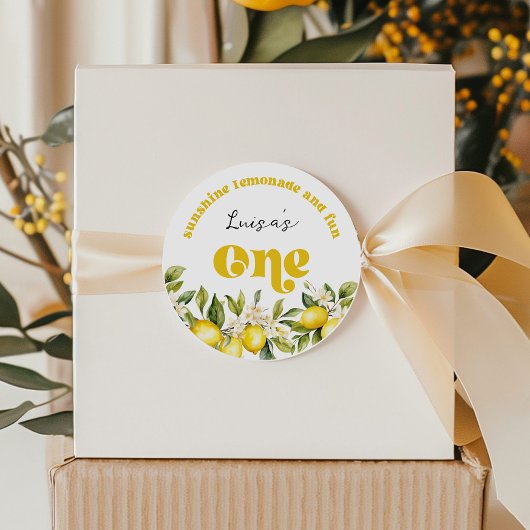 Sunshine Lemonade citroen 1e verjaardagsfeestje Ronde Sticker