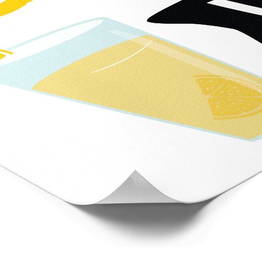 Sunshine Lemonade en Fun Happy Birthday Poster (Hoek)