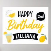 Sunshine Lemonade en Fun Happy Birthday Poster (Voorkant)