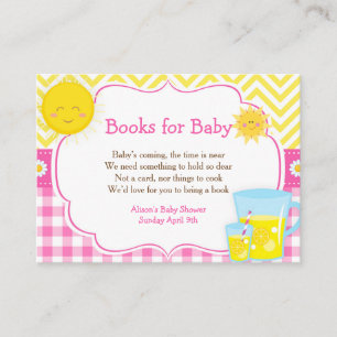 Sunshine & Lemonade Roze & Gele Boeken voor Baby Informatiekaartje