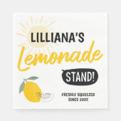 Sunshine Lemonade stand Birthday Party Servet (Voorkant)