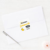 Sunshine Lemonade stand Birthday Party Vierkante Sticker (Envelop)