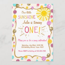 Sunshine Lemonade Verjaardagsfeestuitnodiging Kaart