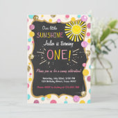 Sunshine limonade verjaardagsfeestje uitnodiging r (Staand voorkant)