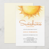 Sunshine Little Baby Boy Shower Kaart (Voorkant / Achterkant)