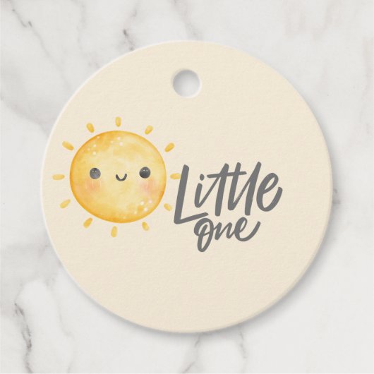 Sunshine Little One Baby shower Bedankjes Labels (Voorkant)