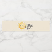 Sunshine Little One Baby shower Waterfles Etiket (Enkel label)