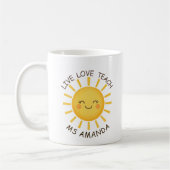 Sunshine Live Love Teach Personalized Teacher  Koffiemok (Links)