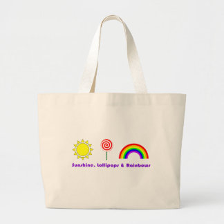 Sunshine Lollipops and rainbows Bag Grote Tote Bag