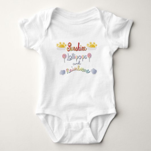 Sunshine, Lollipops en Rainbogen Romper (Voorkant)