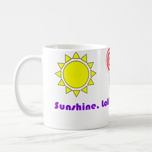 Sunshine Lollipops en Rainbows Koffiemok (Links)