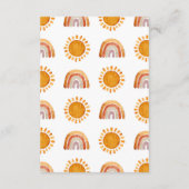 Sunshine Long Distance Baby shower Insert Informatiekaartje (Achterkant)