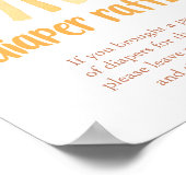 Sunshine Luier Raffle genderneutraal baby shower Poster (Hoek)