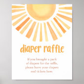 Sunshine Luier Raffle genderneutraal baby shower Poster (Voorkant)