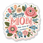 Sunshine mam - een mooie beste mam sticker (Voorkant)