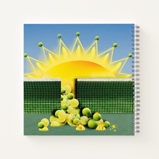 SUNSHINE MATCH accent kussen kleine geschenk tas Notitieboek (Achterkant)