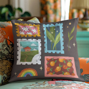 Sunshine Meadows   Stijlvolle familienaammonogram Kussen
