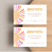 Sunshine meisje baby shower luier loterij kaarten