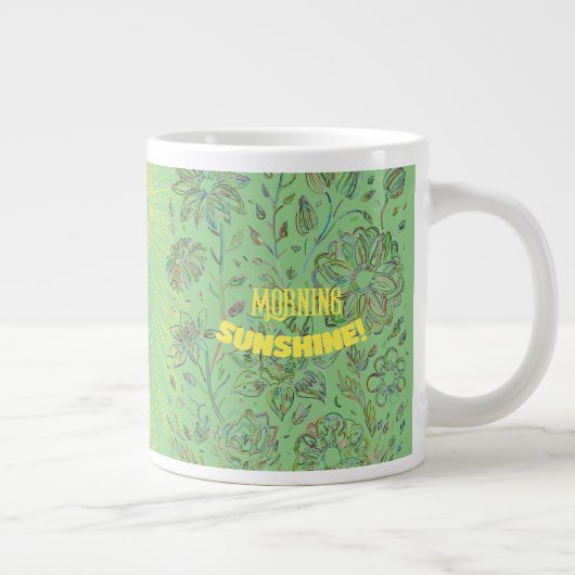 Sunshine Meisje Groen en Geel Grote Koffiekop (Rechts)