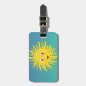 Sunshine met cirkelvormige lijnen bagagelabel (Voorkant verticaal)