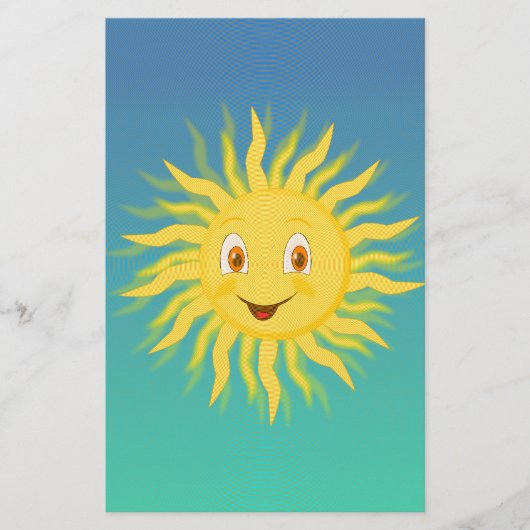 Sunshine met cirkelvormige lijnen briefpapier (Voorkant)