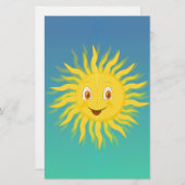 Sunshine met cirkelvormige lijnen briefpapier (Voorkant / Achterkant)