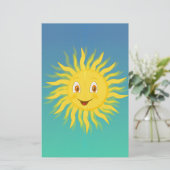 Sunshine met cirkelvormige lijnen briefpapier (Staand voorkant)