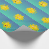 Sunshine met cirkelvormige lijnen cadeaupapier (Hoek)