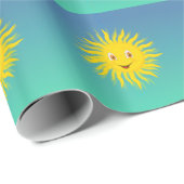 Sunshine met cirkelvormige lijnen cadeaupapier (Rol Hoek)