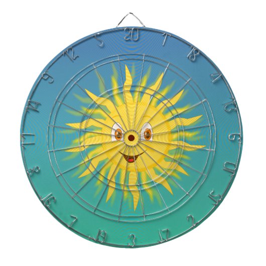 Sunshine met cirkelvormige lijnen dartbord (Voorkant)
