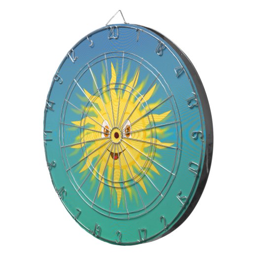 Sunshine met cirkelvormige lijnen dartbord (Voorkant Rechts)