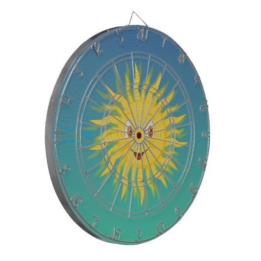 Sunshine met cirkelvormige lijnen dartbord (Voorkant Links)