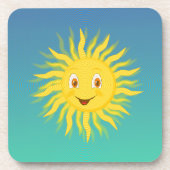 Sunshine met cirkelvormige lijnen drankjes onderzetter (Voorkant)