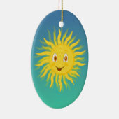 Sunshine met cirkelvormige lijnen keramisch ornament (Rechts)