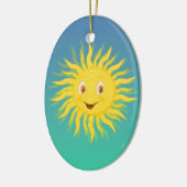 Sunshine met cirkelvormige lijnen keramisch ornament (Links)