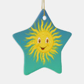 Sunshine met cirkelvormige lijnen keramisch ornament (Rechts)