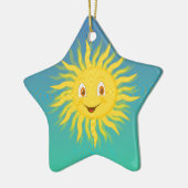 Sunshine met cirkelvormige lijnen keramisch ornament (Links)