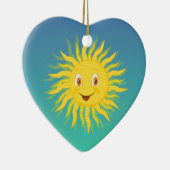 Sunshine met cirkelvormige lijnen keramisch ornament (Rechts)