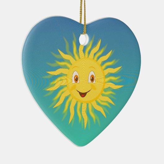 Sunshine met cirkelvormige lijnen keramisch ornament (Rechts)