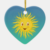Sunshine met cirkelvormige lijnen keramisch ornament (Voorkant)