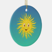 Sunshine met cirkelvormige lijnen keramisch ornament (Rechts)