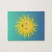 Sunshine met cirkelvormige lijnen legpuzzel (Horizontaal)