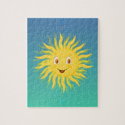 Sunshine met cirkelvormige lijnen legpuzzel (Verticaal)