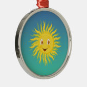 Sunshine met cirkelvormige lijnen metalen ornament (Rechts)