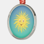Sunshine met cirkelvormige lijnen metalen ornament (Links)